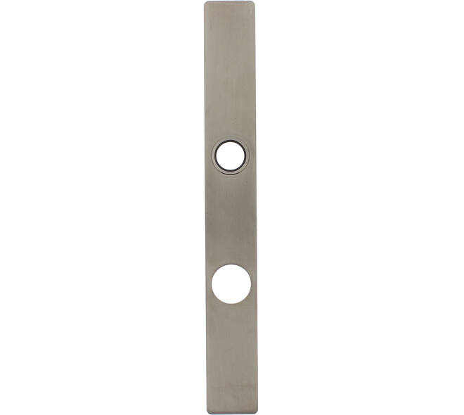 RVS flush rechthoek smalschild RC74 met 3 draadbussen M4 easyfix 240x30x2mm