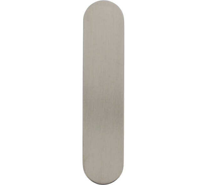 RVS afgerond klikschild 177x40x8mm GK/BL met stalen basisschild nokdeel M4