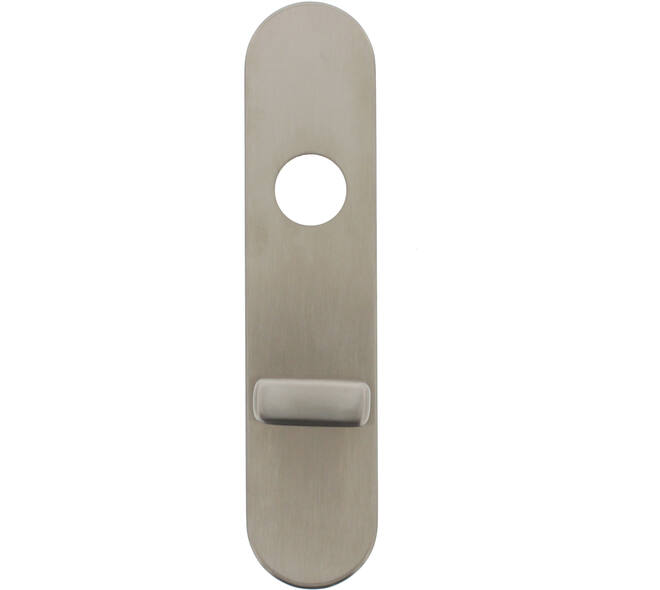 RVS afgerond klikschild 177x40x8mm O72/8 met stalen basisschild gatdeel 4mm easyfix