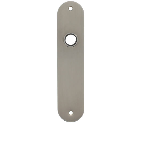 RVS flush afgerond kortschild BL met 2 bevestigingsgaten 4mm easyfix 180x40x2mm