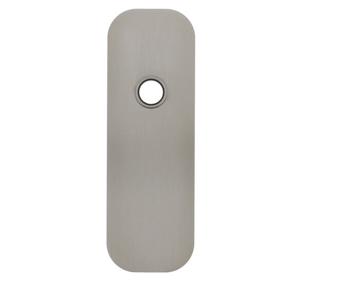 RVS flush afgerond kortschild breed BL met 2 draadbussen M4 easyfix 180x60x2mm
