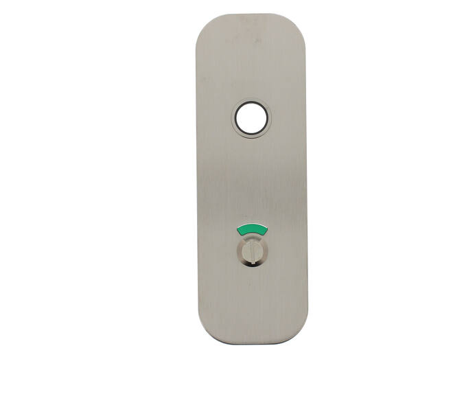 RVS flush afgerond kortschild breed WC RW zijde 72/8 met 2 draadbussen M4 easyfix 180x60x2mm