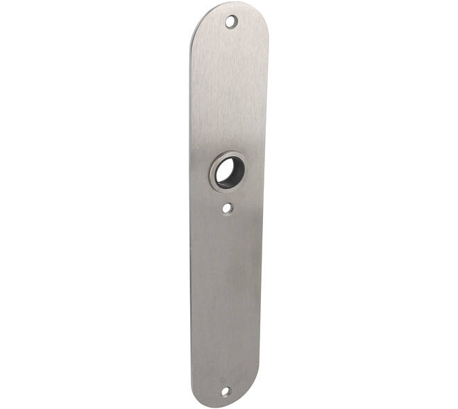 RVS flush afgerond langschild BL met 3 bevestigingsgaten 4mm easyfix 240x45x2mm EN1906-kl.4