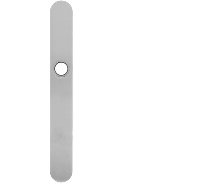 RVS flush afgerond smalschild BL met 3 draadbussen M4 easyfix 240x30x2mm