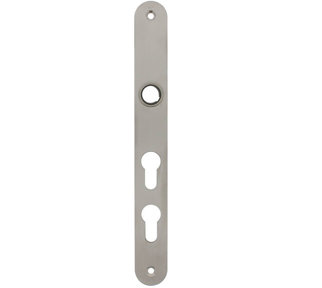 Smalschild RVS afgerond easyfix PC60/PC108 255x32x2mm met 2 bevestigingsgaten 4mm