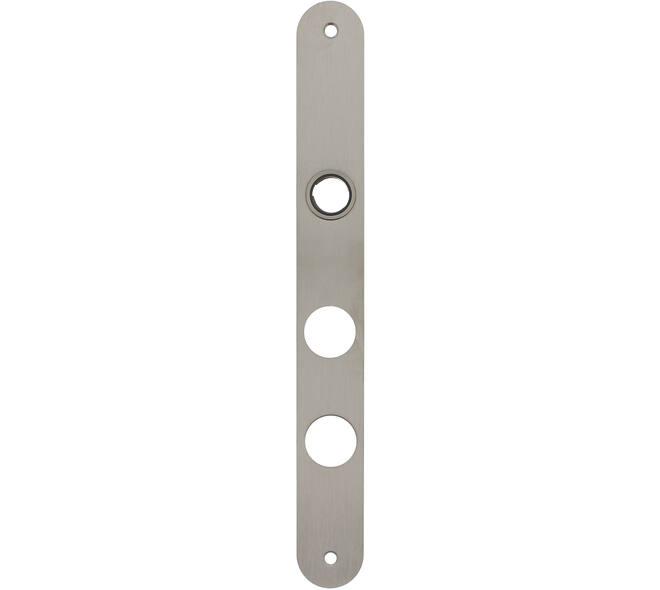Smalschild RVS afgerond  easyfix RC60/RC108 255x32x2mm met 2 bevestigingsgaten 4mm