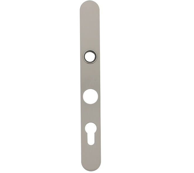 Smalschild RVS afgerond  easyfix RC60/PC108 255x32x2mm met 2 draadbussen M4