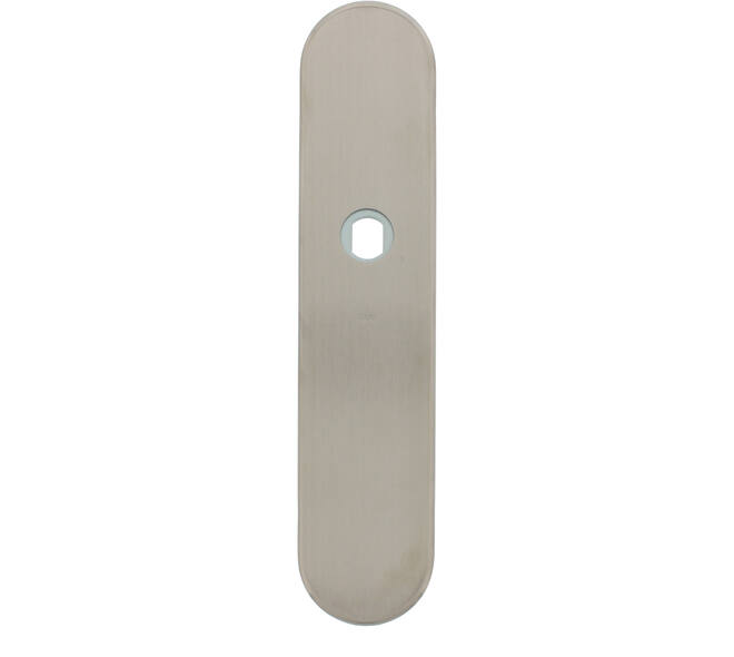 Veiligheid klik binnenschild breed afgerond, Q-gat voor vaste knop 250x55x8mm, 3 x M6 doorgaande nokken BL