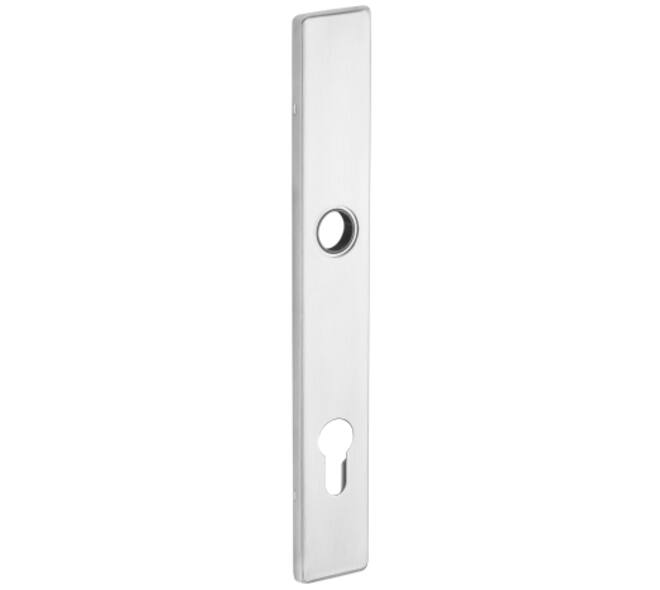 RVS klikschild rechthoek smal 250x35x8mm, stalen basisschild met 3 schroefgaten 4mm easyfix PC72