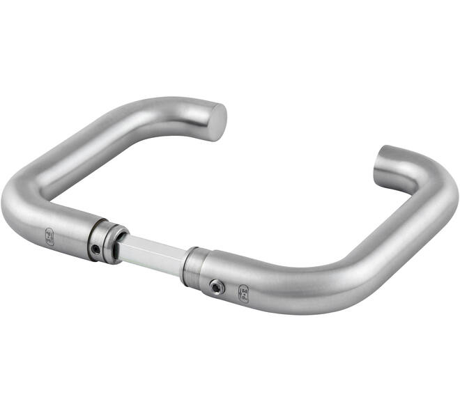 Deurkrukken U-model RVS 138x70mm Ø20mm, met krukstift 8x84mm geschikt voor deur- en beslagdikte van 40-69mm