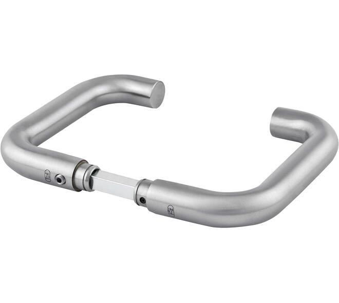 Deurkrukken U-model RVS 138x70mm Ø20mm, met krukstift 9x84mm geschikt voor deur- en beslagdikte van 40-69mm