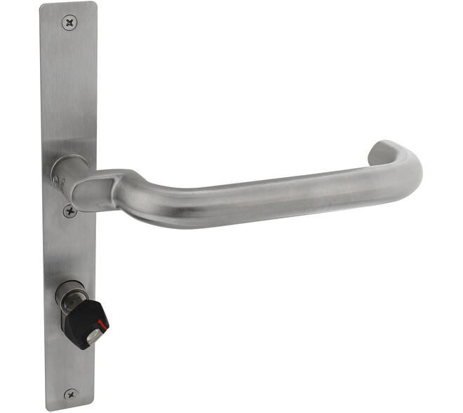 Deurkrukken verkropt ITS U-model roestvast staal mat geborsteld 174x72mm, Ø 20mm, met krukstift  9x84mm geschikt voor deur- en beslagdikte van 54-69mm.Certificeringen: Integrale toegangkelijkheids norm ITS, gebruiks klasse 4 EN 1906: 2002-05, Geschikt voor inbouw in rook- en brandwerende deuren volgens DIN 18273: 1997 - 12. Goedgekeurd voor gebruik op nooddeuren in combinatie met een geschikt paniekslot volgens EN 179: 2002-06