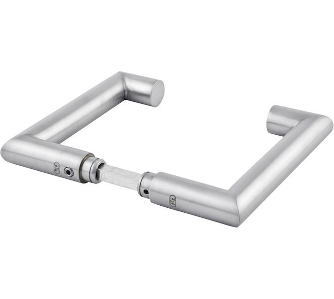 Deurkrukken haaks gelast U-model 140x60 Ø20mm Deurkrukken U- haaks staafmodel roestvast staal mat geborsteld 140x60mm, Ø 20mm, met krukstift 8x84mm geschikt voor deur- en beslagdikte van 40-69mm. Certificeringen: gebruiks klasse 4 EN 1906: 2002-05, geschikt voor toepassing in rook- en brandwerende deuren DIN 18273: 1997-12, EN 179 geschikt voor nooduitgangen.