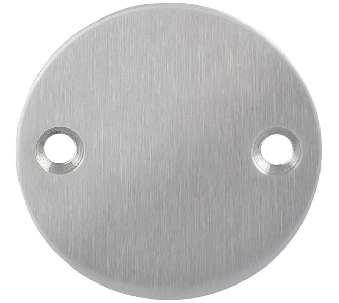 Rozet Blind Ø55x2mm met 2 schroefgaten voor M4 h.o.h. 38mm