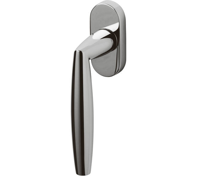 Olivari raamkruk Aurelia + ovaal rozet 71x32x5mm, stift 7x42mm Chroom