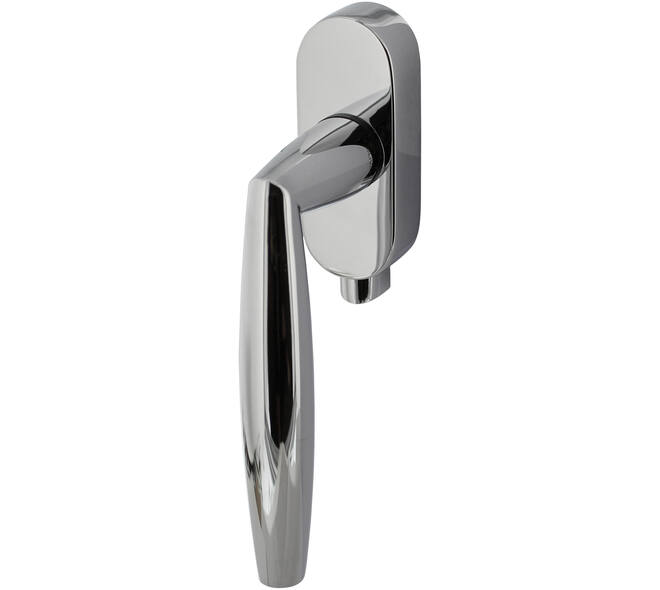 Olivari raamkruk afsluitbaar Aurelia + ovaal rozet 87x32x18mm, stift 7x42mm Chroom