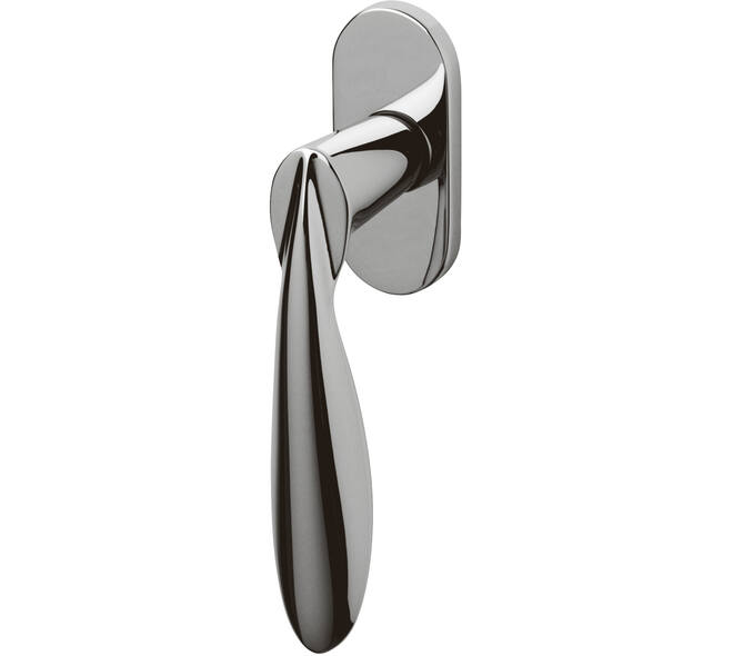 Olivari raamkruk Wind + ovaal rozet 71x32x5mm, stift 7x42mm Chroom