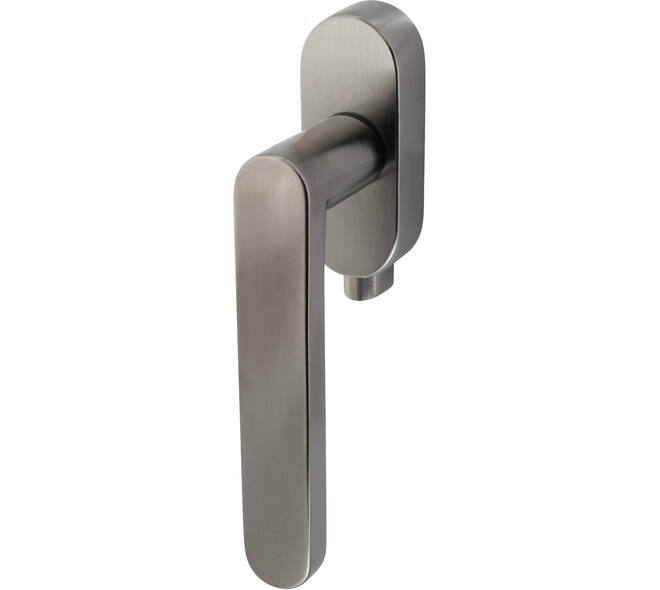 Olivari raamkruk afsluitbaar Link + ovaal rozet 87x32x18mm, stift 7x42mm RVS mat titaan PVD