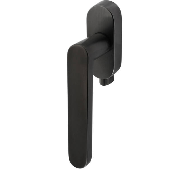 Olivari raamkruk afsluitbaar Link + ovaal rozet 87x32x18mm, stift 7x42mm Antraciet mat titaan PVD