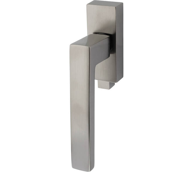 Olivari raamkruk afsluitbaar Planet Q + rechthoekig rozet 86x32x18mm, stift 7x42mm RVS mat titaan PVD