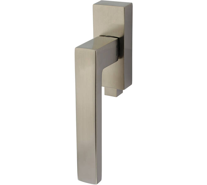 Olivari raamkruk afsluitbaar Planet Q + rechthoekig rozet 86x32x18mm, stift 7x42mm Nikkel mat titaan PVD