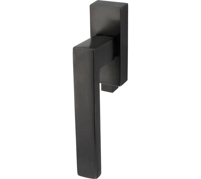 Olivari raamkruk afsluitbaar Planet Q + rechthoekig rozet 86x32x18mm, stift 7x42mm Antraciet mat titaan PVD
