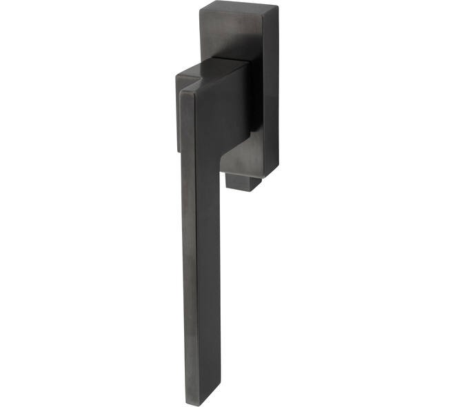 Olivari raamkruk afsluitbaar Living + rechthoekig rozet 86x32x18mm, stift 7x42mm Antraciet mat titaan PVD