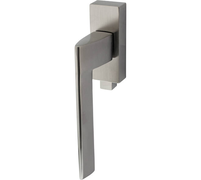 Olivari raamkruk afsluitbaar Trend + rechthoekig rozet 86x32x18mm, stift 7x42mm RVS mat titaan PVD