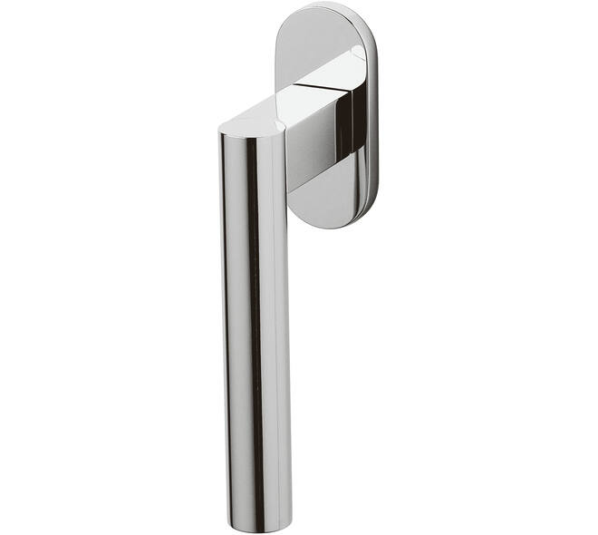 Olivari raamkruk Euclide + rechthoekig rozet 71x32x5mm, stift 7x42mm Chroom