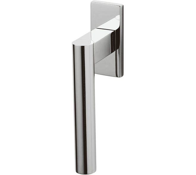 Olivari raamkruk Euclide Q + rechthoekig rozet 71x32x5mm, stift 7x42mm Chroom