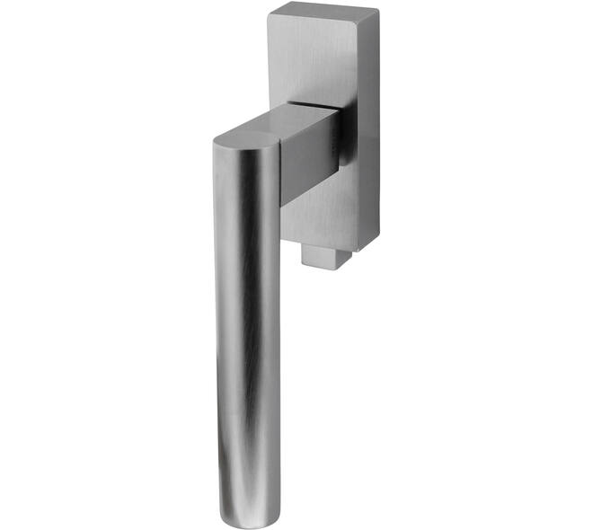 Olivari raamkruk afsluitbaar Euclide Q + rechthoekig rozet 86x32x18mm, stift 7x42mm Chroom mat