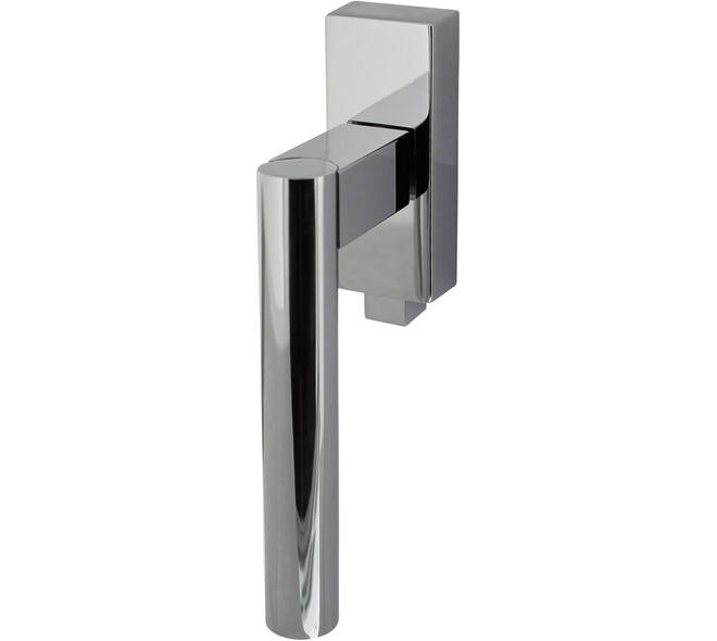 Olivari raamkruk afsluitbaar Euclide Q + rechthoekig rozet 86x32x18mm, stift 7x42mm Chroom