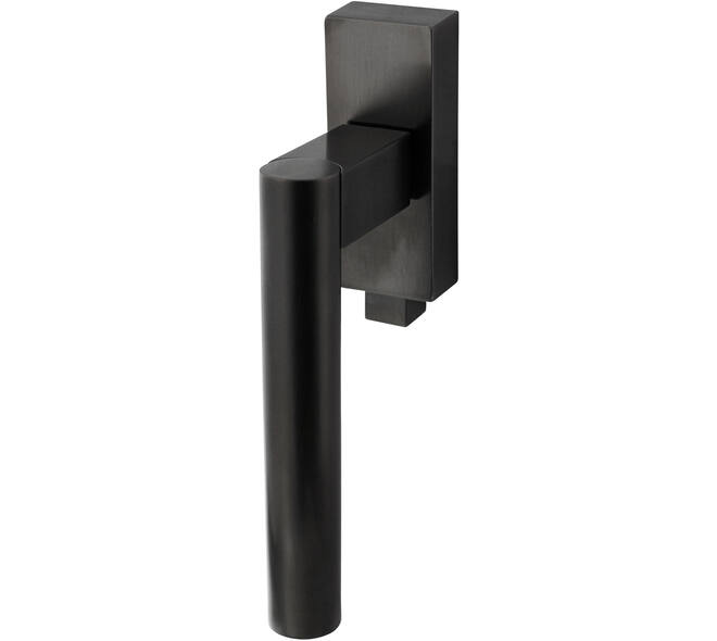 Olivari raamkruk afsluitbaar Euclide Q + rechthoekig rozet 86x32x18mm, stift 7x42mm Antraciet mat titaan PVD