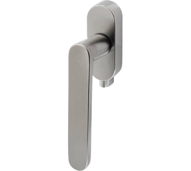 Olivari raamkruk afsluitbaar Radial + ovaal rozet 87x32x18mm, stift 7x42mm RVS mat titaan PVD