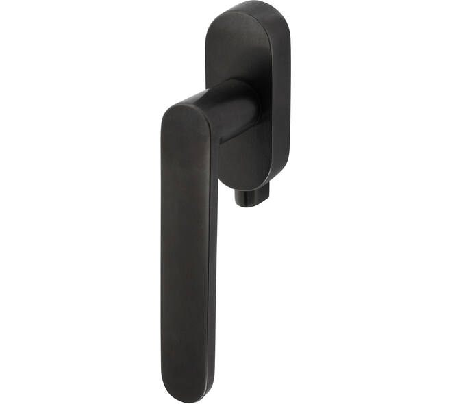 Olivari raamkruk afsluitbaar Radial + ovaal rozet 87x32x18mm, stift 7x42mm Antraciet mat titaan PVD