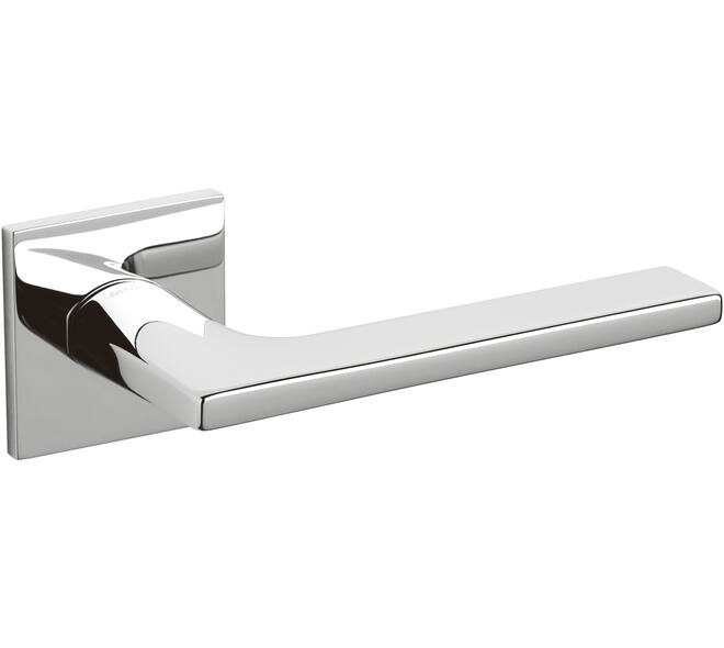 Olivari raamkruk Lotus Q + rechthoekig rozet 71x32x5mm, stift 7x42mm Chroom