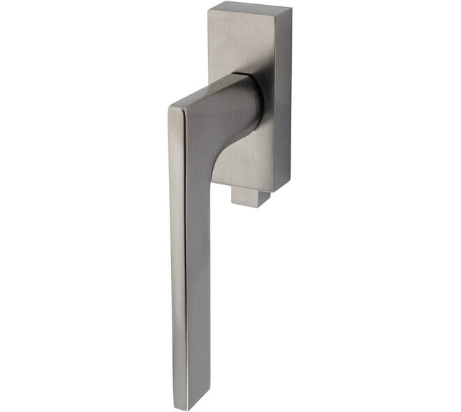 Olivari raamkruk afsluitbaar Lotus Q + rechthoekig rozet 86x32x18mm, stift 7x42mm RVS mat titaan PVD