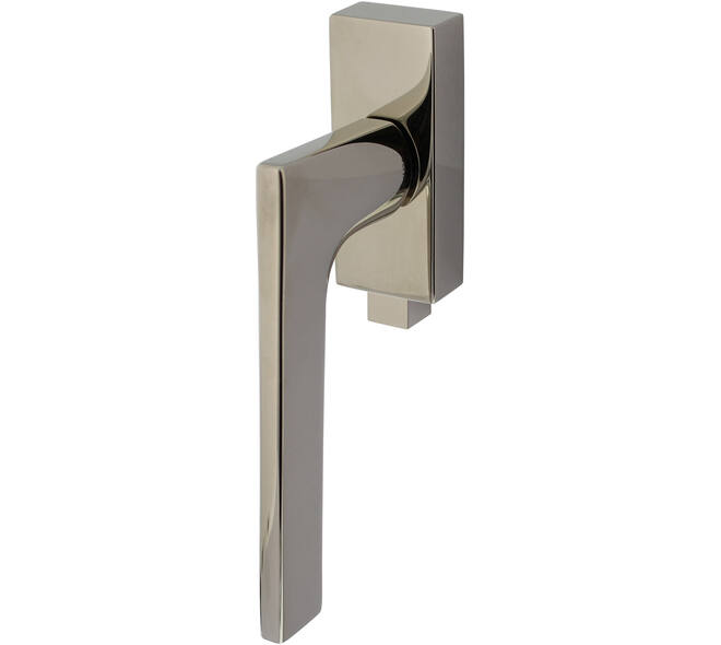 Olivari raamkruk afsluitbaar Lotus Q + rechthoekig rozet 86x32x18mm, stift 7x42mm Nikkel titaan PVD