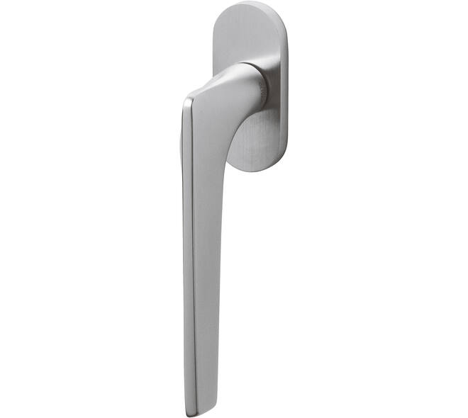 Olivari raamkruk Twist + ovaal rozet 71x32x5mm, stift 7x42mm Chroom