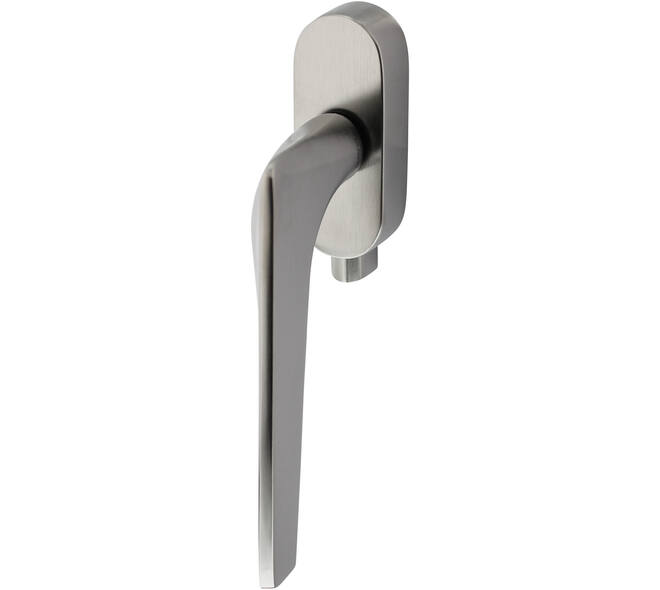 Olivari raamkruk afsluitbaar Twist + ovaal rozet 87x32x18mm, stift 7x42mm RVS mat titaan PVD