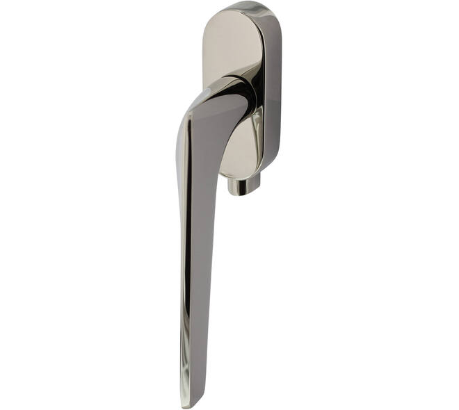 Olivari raamkruk afsluitbaar Twist + ovaal rozet 87x32x18mm, stift 7x42mm Nikkel titaan PVD