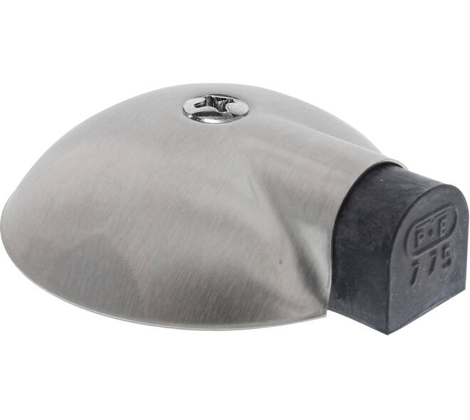 vloer deurbuffer RVS schildpadmodel rond 85mm - hoog 25mm u kunt deze verhogen met de KN-0776-000-900 rubber verhogingschijf 84x12mm ( apart bestellen)