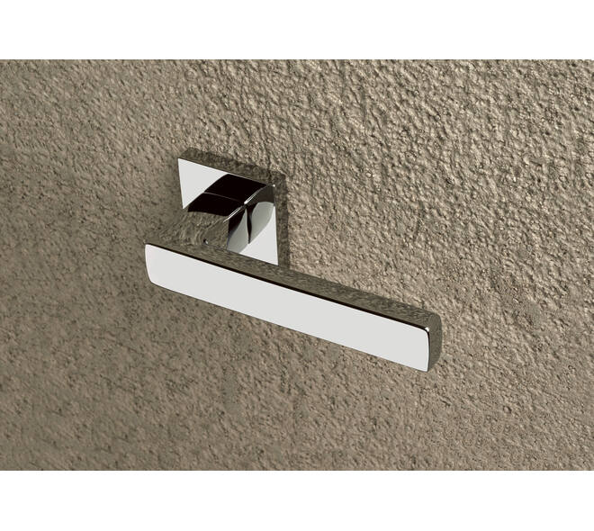Olivari deurkruk Planet Q + vierkant geveerde rozet 51x5mm met nokken en doorgaande bevestiging Chroom