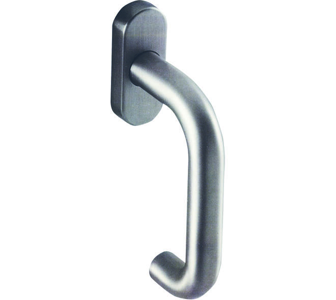 Raamkruk gemont. op afgeronde rozet met stift 7x32mm