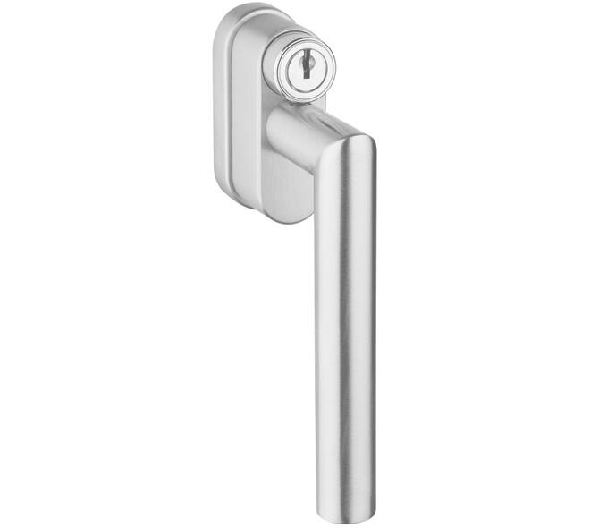 Raamkruk haaks gemont.op afgeronde rozet met stift 7x32mm