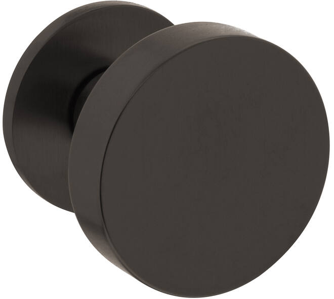 Olivari deurknop vast Link + rond rozet 51x5mm Antraciet mat titaan PVD