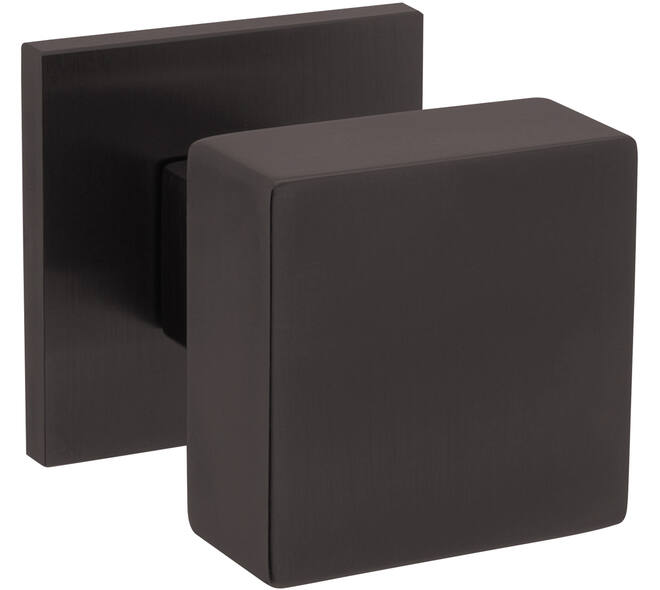 Olivari deurknop vast Diana + vierkant rozet 51x5mm Antraciet mat titaan PVD