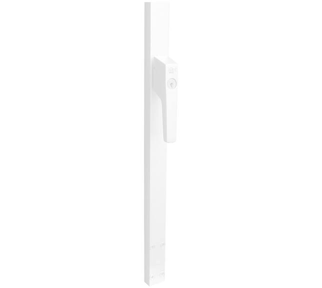 Raamespagnolet SKG2 afsluitbaar RS 1500mm met uitwisselbare cilinder, RAL 9010 wit