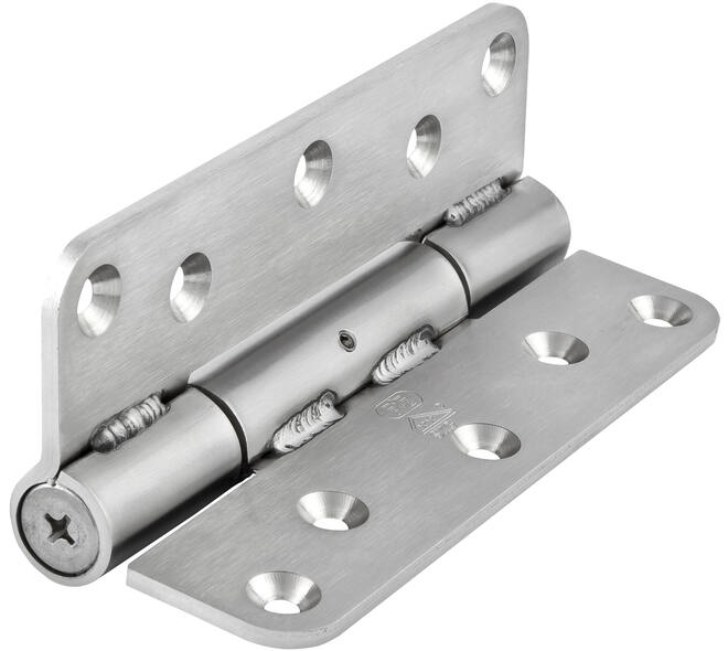 Projectscharnier roestvast staal met een hoogte van 160mm,bledbreedte 37mm,dikte 4mm en een knoop van 22mm. Dit scharnier is SKG*** gecertificeerd.