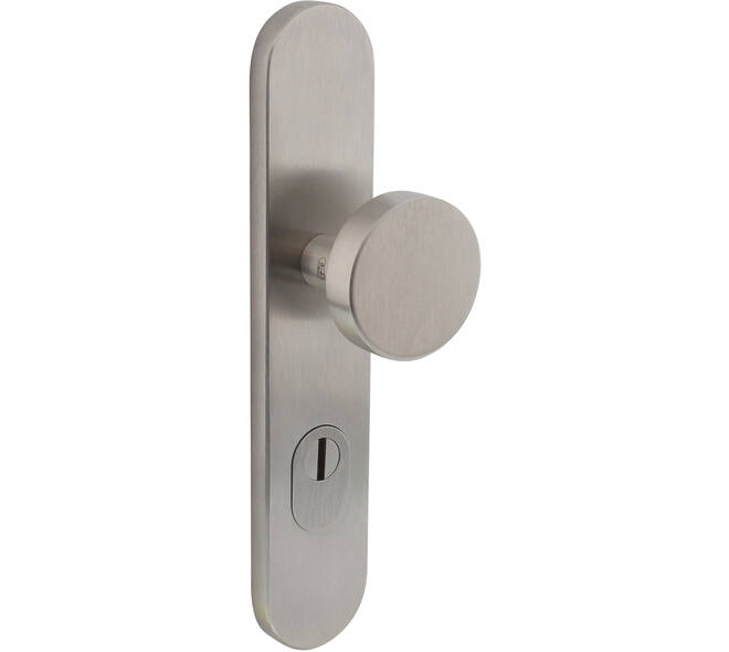 Veiligheids-buitenschild RVS 50x250x12mm SKG*** afgerond Q-PC92 met kerntrekbeveiliging